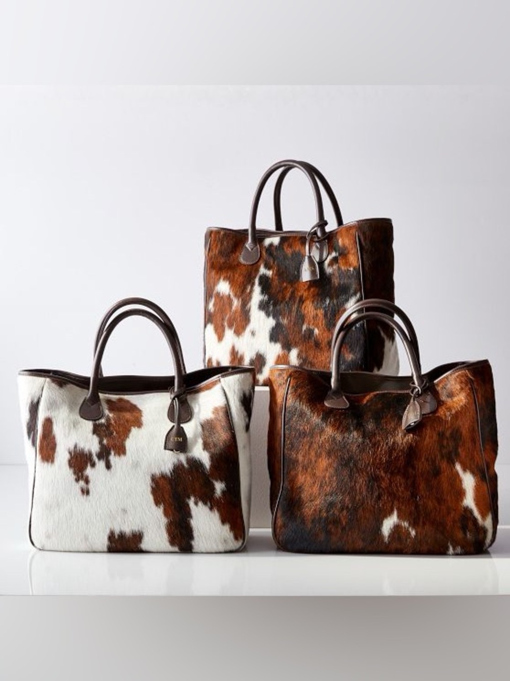 Mark & Graham Elisabetta Hide Slouch Handbag 100% Genuine Leather Brown Cowhide